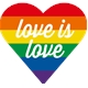 Rainbow Love Is Love Sticker